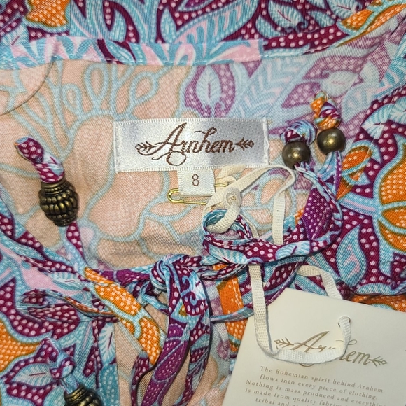 New Arnhem Sinta Magenta Tunic Mini Dress 8 S pink - Picture 12 of 16